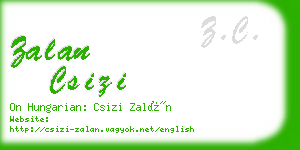 zalan csizi business card